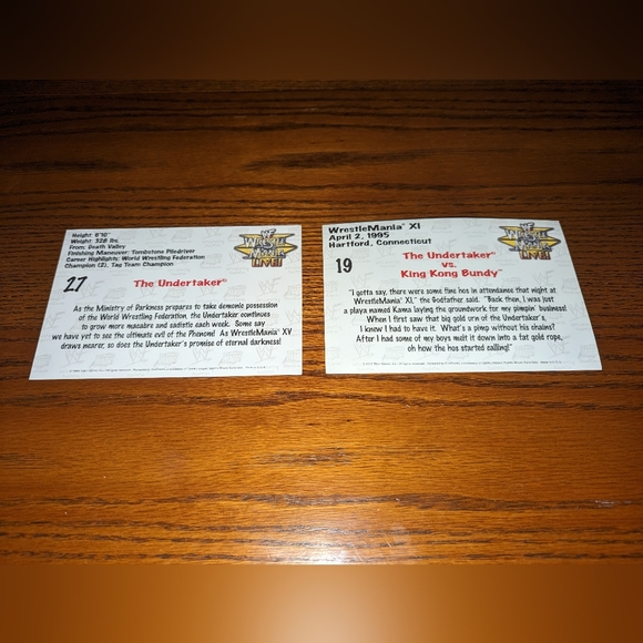 The Undertaker WWF Wrestlemania Live! 4" x 6" PhotoCards Set - Picture 2 of 2